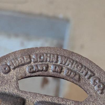 Vintage John Wright Cast Iron Alphabet Cookie Mold