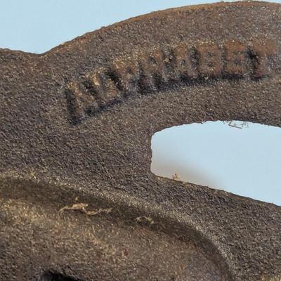 Vintage John Wright Cast Iron Alphabet Cookie Mold