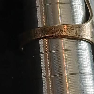 Sterling Silver Turquoise Native ring with unique band
