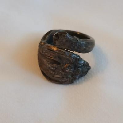 Sterling Silver Vintage spoon ring handmade ring from a spoon Gorham sterling marked - size 5