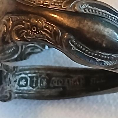 Sterling Silver Vintage spoon ring handmade ring from a spoon Gorham sterling marked - size 5
