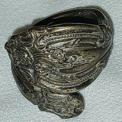 Sterling Silver Vintage spoon ring handmade ring from a spoon Gorham sterling marked - size 5