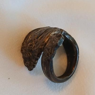 Sterling Silver Vintage spoon ring handmade ring from a spoon Gorham sterling marked - size 5