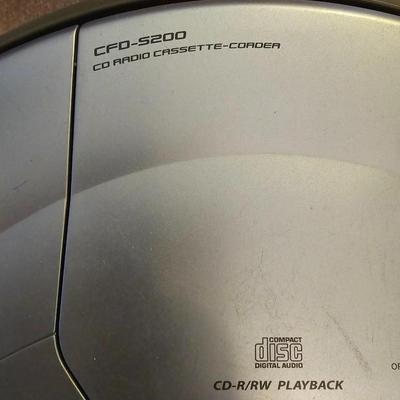 Sony boom box CD R/RW Cassette, AM/FM with a variety of CD'S and a few cassette tapes