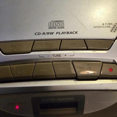 Sony boom box CD R/RW Cassette, AM/FM with a variety of CD'S and a few cassette tapes