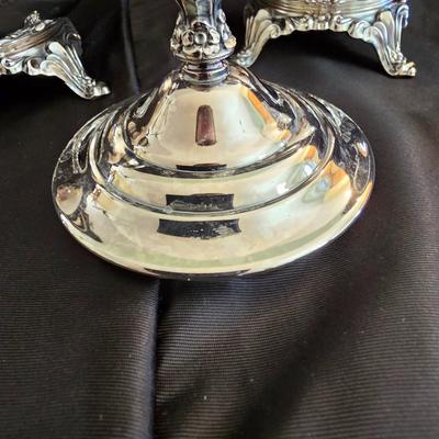 Vintage Oneida Silver Plated 5 Piece Footed Tea & Coffee Set