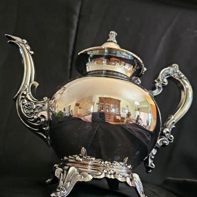 Vintage Oneida Silver Plated 5 Piece Footed Tea & Coffee Set
