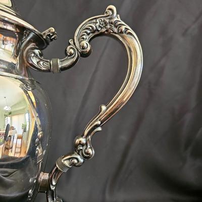 Vintage Oneida Silver Plated 5 Piece Footed Tea & Coffee Set