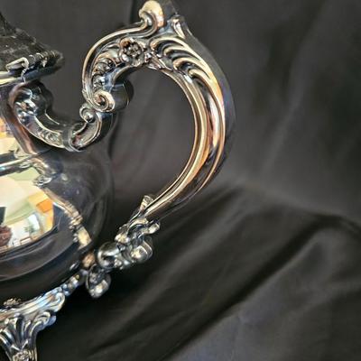 Vintage Oneida Silver Plated 5 Piece Footed Tea & Coffee Set
