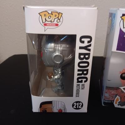 2 FUNKO POP! CYBORG AND DRAX