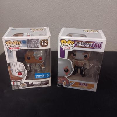 2 FUNKO POP! CYBORG AND DRAX