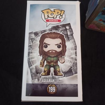 NIB FUNKO POP! "AQUAMAN" & NEW GI JOE LIMITED EDITION SMALLER LUNCH BOX W/THERMOS