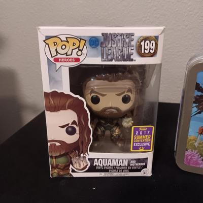 NIB FUNKO POP! "AQUAMAN" & NEW GI JOE LIMITED EDITION SMALLER LUNCH BOX W/THERMOS