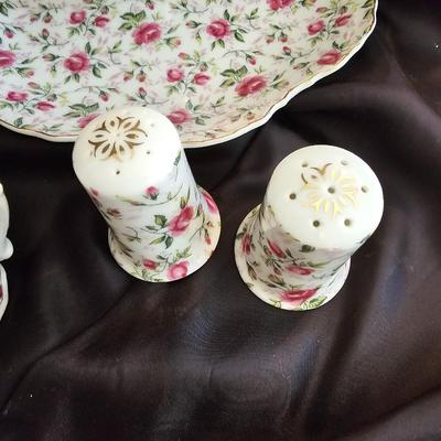 Vintage George Z. Lefton Hand Painted "Rose Chintz 658R" Dinnerware set - Made in Japan - 1949 to 1955