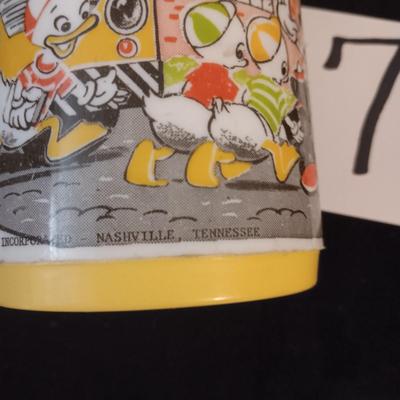 VINTAGE ALADDIN MICKEY MOUSE THERMOS & A PLUSH MICKEY MOUSE "PIRATES OF THE CARIBBEAN"