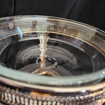 Vintage Raised Silver Serving Casserole Dish with an Oneida tray