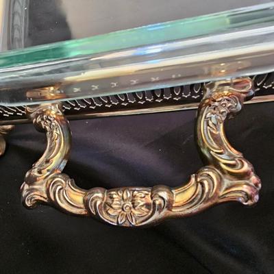 Silver Plated Oneida Chafer Buffet Set Dish Stand Food Warmer Serve ware with covered butter dish and 9" platter
