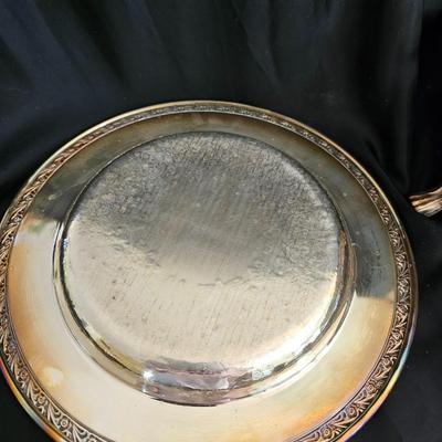 Silver Plated Oneida Chafer Buffet Set Dish Stand Food Warmer Serve ware with covered butter dish and 9" platter