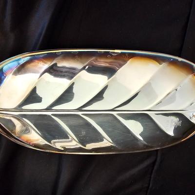 Antique Old International Silver Company 8149 IS Antelope Silverplate Nut Bowl with several silverplate trays