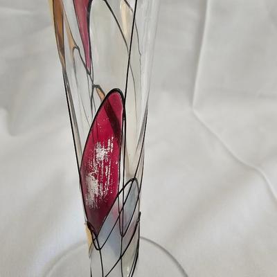 Set of 4 Beautiful EUROGLASS Handmade Mouth Blowed Made in Romania tall mouth blown champagne flutes