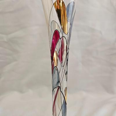 Set of 4 Beautiful EUROGLASS Handmade Mouth Blowed Made in Romania tall mouth blown champagne flutes
