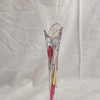 Set of 4 Beautiful EUROGLASS Handmade Mouth Blowed Made in Romania tall mouth blown champagne flutes