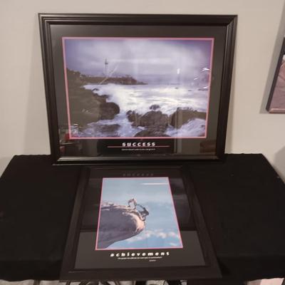 MOTIVATIONAL & INSPIRATIONAL FRAMED POSTERS "SUCCESS" & "ACHIEVEMENT"