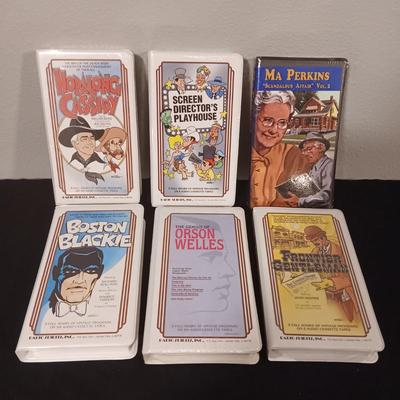 6 SEALED VINTAGE PROGRAMS ON CASSETTE