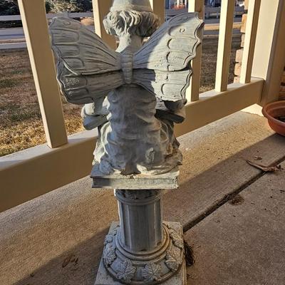 Two Resin angel yard art statues - Angel - Fairy - gazing ball -