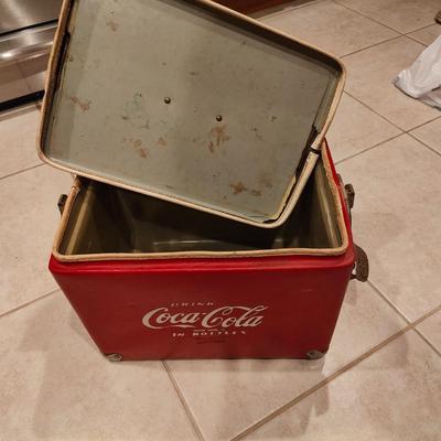 Rare Vintage 1950's Plastic & Vinyl Coca Cola Soda Pop Cooler Royal Mieco