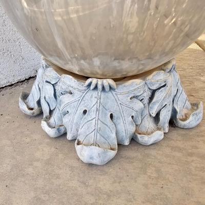 Garden Gazing ball on a pestle