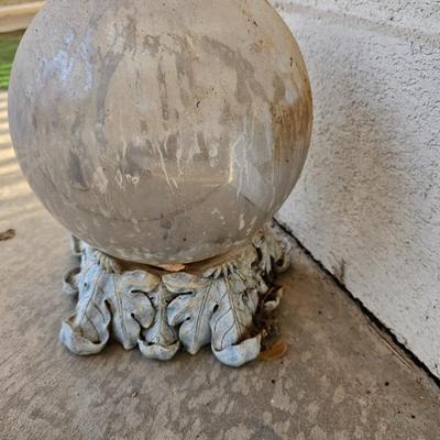 Garden Gazing ball on a pestle