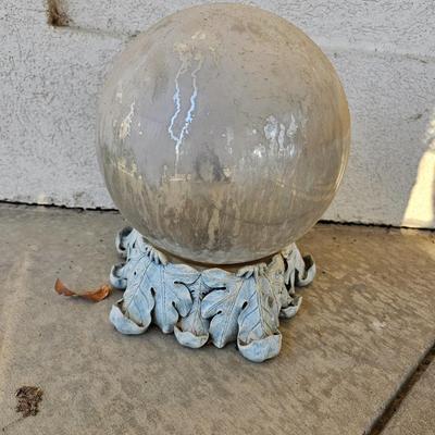 Garden Gazing ball on a pestle