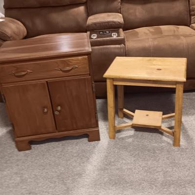 NIGHT STAND AND A SIDE TABLE
