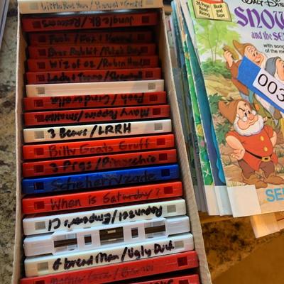 Disney Book Lot w/ many cassettes