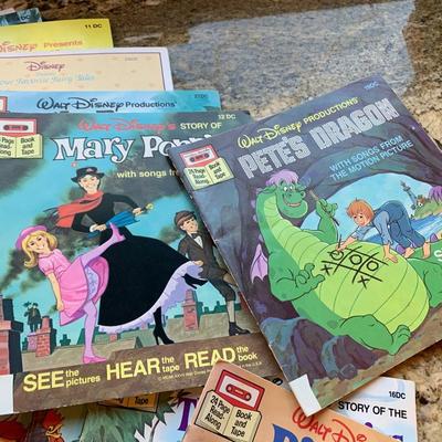 Disney Book Lot w/ many cassettes