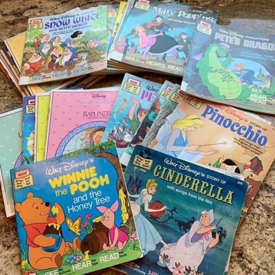 Disney Book Lot w/ many cassettes