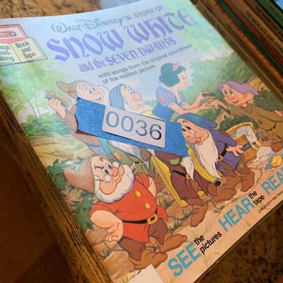 Disney Book Lot w/ many cassettes