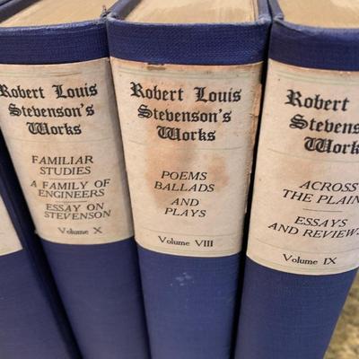 c.1906 Robert Louis Stevenson Hardback Classics Book Set 331/1000