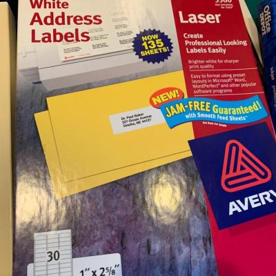 Labels / Office Supplies Lot