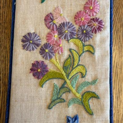 Needlepoint Bird and Flower Bell Pulls