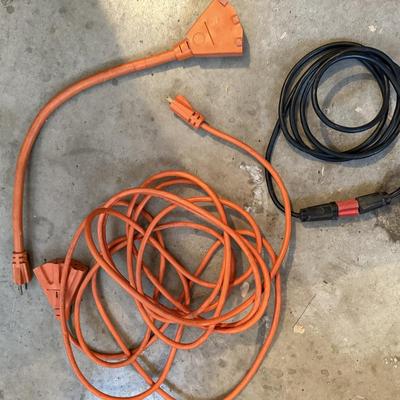 Electric cords, orange and Black
