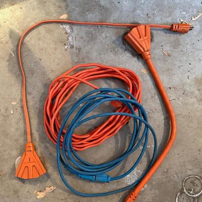 Electrical Cords Orange and Blue