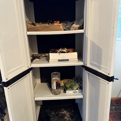 Keter Utility Cabinet, 5ft tall with 2 doors, Made with a heavy plastic