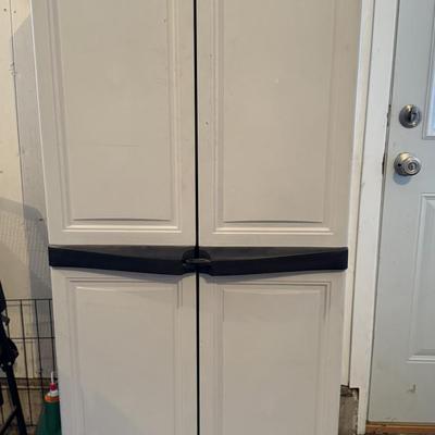 Keter Utility Cabinet, 5ft tall with 2 doors, Made with a heavy plastic