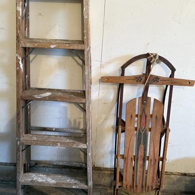 Vintage Ladder and Floating Steering Sled