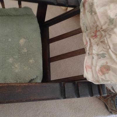 Antique Children's Wooden Adjustable Chair- Approx 17" Wide