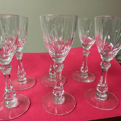 Crystal cordial glasses