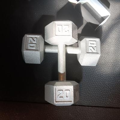 Perfect MULTI-GYM & HAND WEIGHTS 2 @ 20lb, 2 @ 25lb