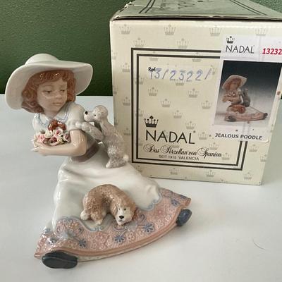 Nadal By Lladro Porcelain Figurine, Jealous Poodle